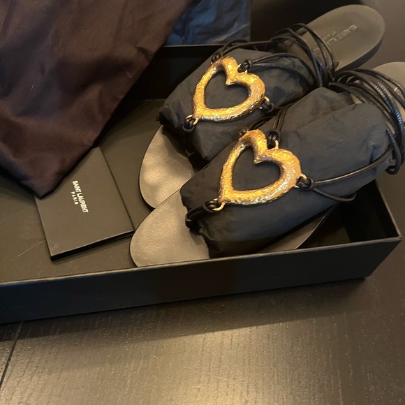 COPY - YSL gold heart gladiator sandals - Picture 8 of 10